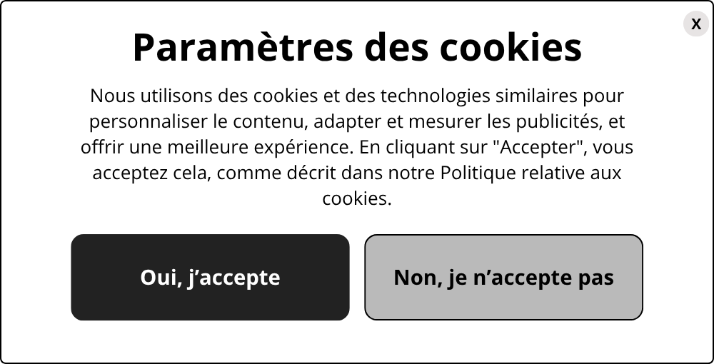 Paramètres des cookies (3)